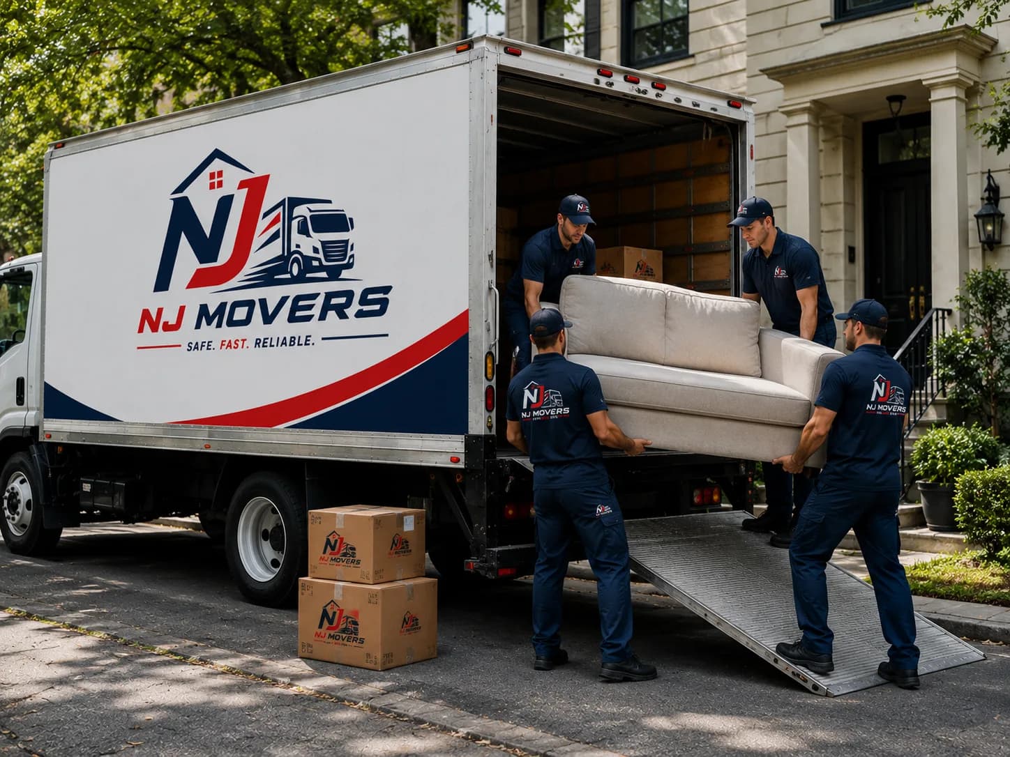 Mover carrying boxes